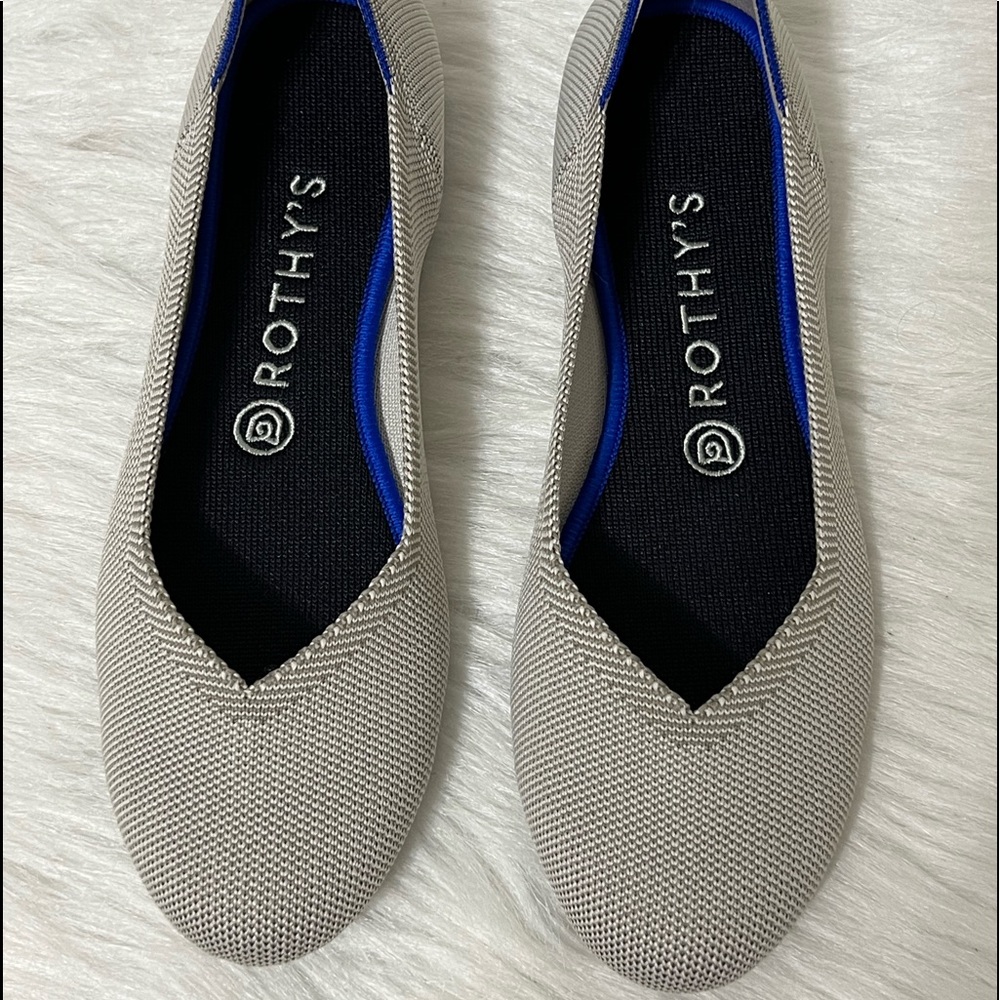 Rothy's Round Toe Flax Birdeye Size 8.5